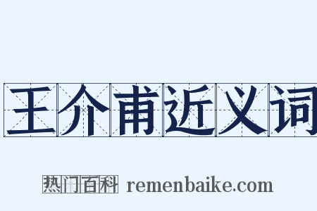 王介甫近义词是什么意思的图片